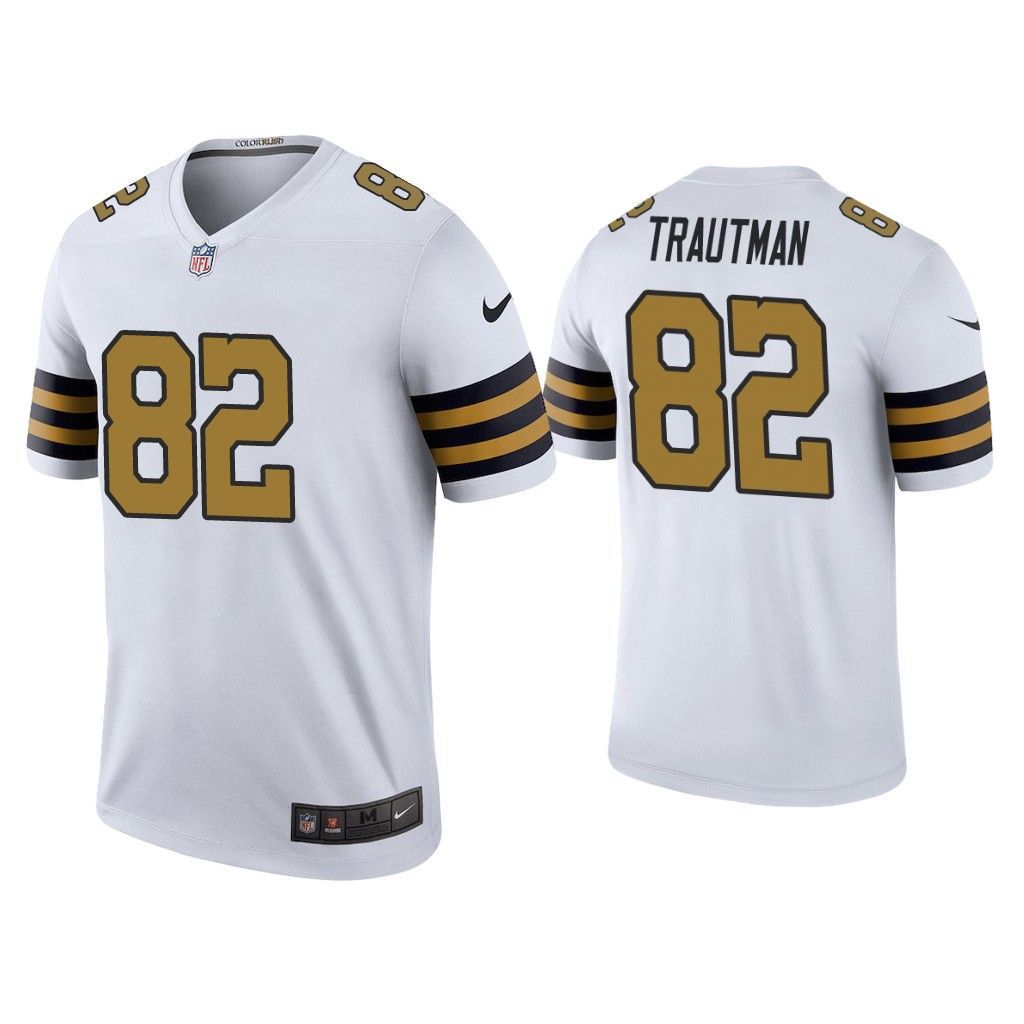 Men New Orleans Saints 82 Adam Trautman Nike White Color Rush Limited NFL Jersey
